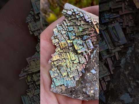 My biggest batch of bismuth crystals ever #crystals #crystal #physics