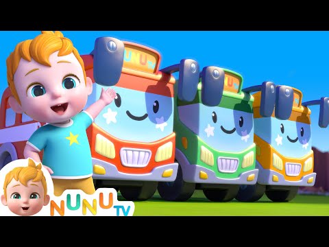 Ten Little Buses + More Counting Nursery Rhymes For Kids | NuNu Tv