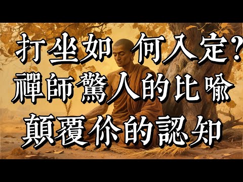 打坐如何入定？禪師驚人的比喻，顛覆你的認知！|佛教 |佛學知識|修心修行|禪悟人生 |南無阿彌陀佛|養生|談佛心安