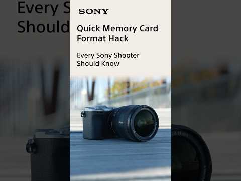 DID YOU KNOW about this Sony Alpha shortcut to format your memory card?