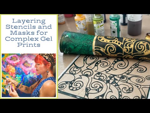 Layering Stencils and Masks for Complex Gel Prints