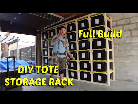 DIY Storage Rack for 102 liter totes, step by step tutorial