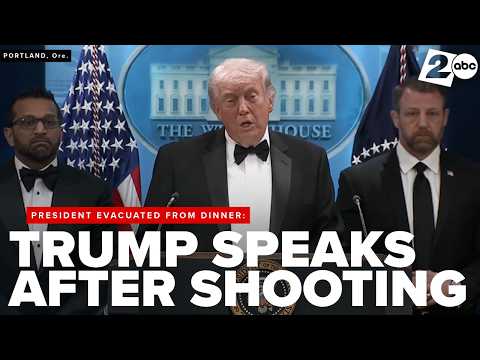 President Trump speaks after his evacuation from Correspondents' Dinner amid reported shooting