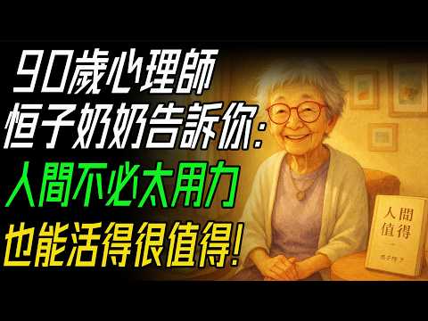 被命運發給一手爛牌,她卻活成別人的人生範本。90歲心理師恒子奶奶的人生智慧:人間不必太用力,也能光芒萬丈! #人間值得 #中村恒子 #人生智慧 #心理治癒 #放下執念 #生活哲學 #長壽祕密