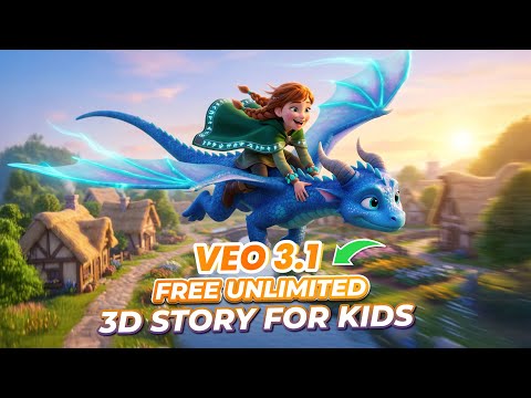 Veo 3.1 Free video generator unlimited- How to Create 3D Story Animation For Kids with Veo 3.1 Free