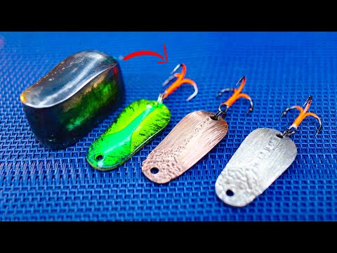 Craft making fishing lures using a punch and plastic caps
