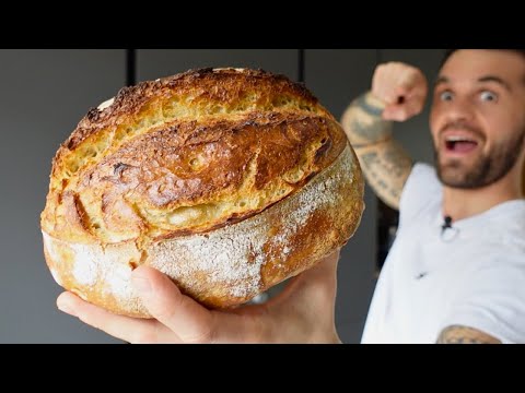 Sourdough BREAD recipe without kneading and without shaping !