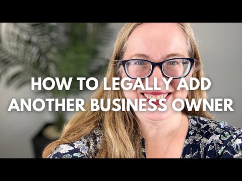 How to Add a New Owner to Your Business | Overview of bringing in a new business partner