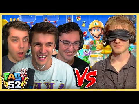 Lil Kirbs (Blindfolded) VS. Ludwig, SmallAnt, & Cjya in Super Mario Maker 2