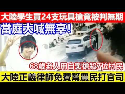 🔴大陸男子買24支玩具槍竟被判無期！當庭大喊無辜！大陸正義律師免費幫農民打官司！最後竟慘被槍殺！68歲老人用自製槍殺7位村民！｜CC字幕｜Podcast｜日更頻道 #東張西望 #何太 #何伯 #李龍基