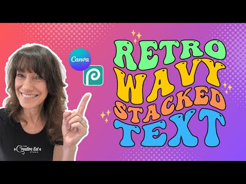 Create A Retro Wavy Stacked Text Effect | Canva + Photopea