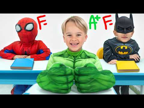 Chris and Mike training in a Superhero school!