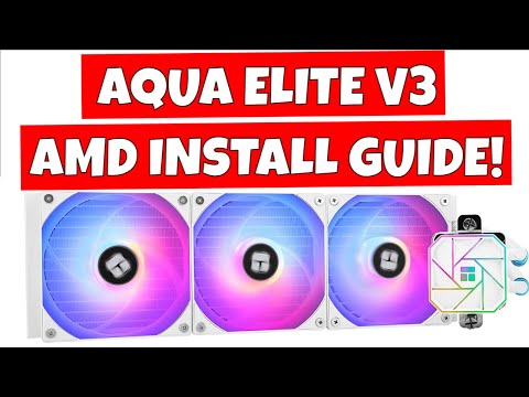 How To Install Thermalright Aqua Elite 360 V3 AIO AMD AM4 AM5 Motherboard