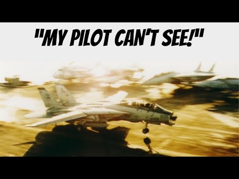 F-14 Tomcat's Radome Smashes Into the Pilot's Canopy