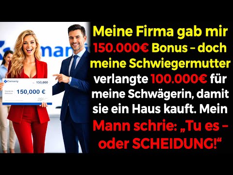 Meine Firma gab mir 150.000€💰, doch Schwiegermutter fordert 100.000€ für Schwägerin😡❌ Wenn nicht…⁉️