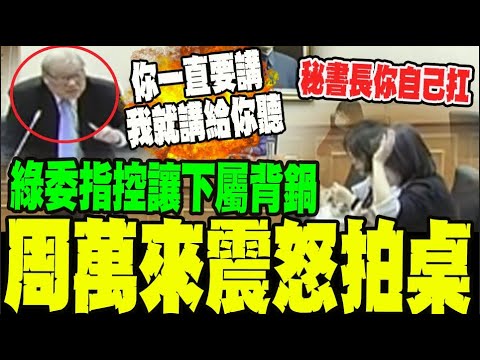 遭綠委指控卸責 秘書長周萬來怒拍桌