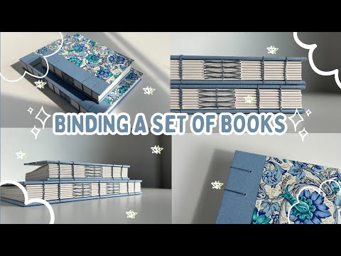 Make a set of books with me ✨ listen to the sounds of bookbinding with gentle music
