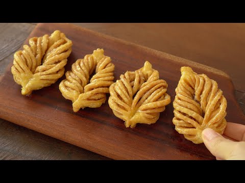빠사삭, 낙엽과자 만들기 :: 꽈배기과자 :: 노오븐 쿠키 :: Crispy Leaf Snack :: Homemade Cookies Recipe