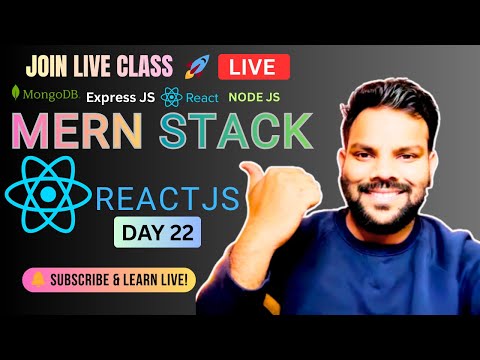 🚀 MERN Stack Live Training Day 22 | React Components | Props in React | Full Stack Developer Course