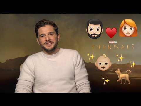 Kit Harington talking about his wife Rose Leslie and their son during 'Eternals' press tour ✨