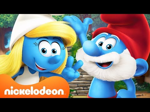 Hang Out in Smurf Village for 60 MINUTES! 🍄 Part 3 | @Nicktoons