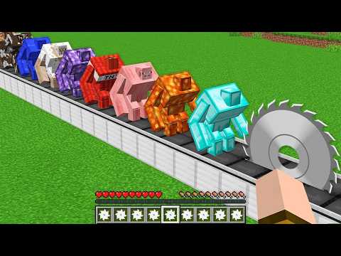 Minecraft, aber ICH ZERSÄGE ALLE MOBS!