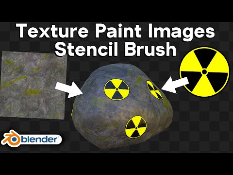 Texture Paint with Images - Stencil Brush (Blender Tutorial)