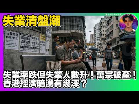 【失業清盤潮】失業率升但失業人數升！萬宗破產！香港經濟暗湧有幾深？｜娛樂爆爆爆2.0