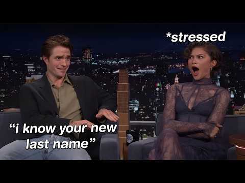 Zendaya being stressed since Robert Pattinson has zero media training