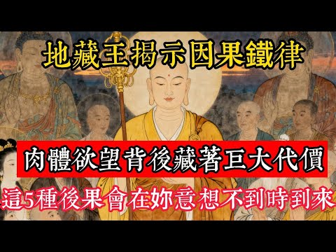 地藏菩薩開示：欲念一起，業力便已動，五種果報將在妳最疏忽時成熟#立地成佛#念佛修行#因果正見#修行障礙化解#生死因果#佛学#佛教