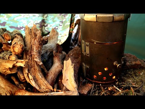 Hot Tipi Tent shelter build - Camping for a night