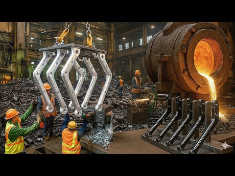 ​🔥 SCRAP to SHINE: Transforming Junk Metal into High-Quality Bike Kickstands|Metal Recycling Process