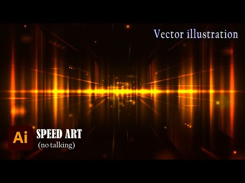 Abstract glow vector illustration background. Adobe Illustrator. Speed art tutorial.