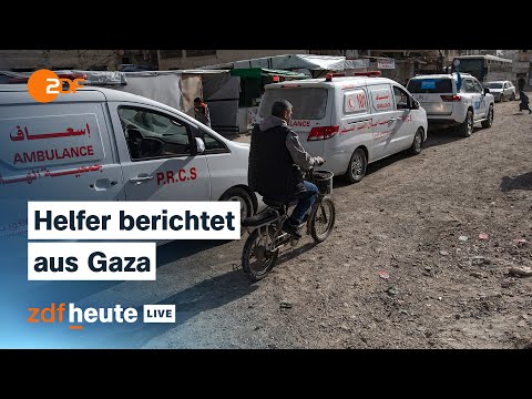 Wie geht es in Gaza weiter? Sanitäter berichtet von den ersten Krankentransporten  | ZDFheute live