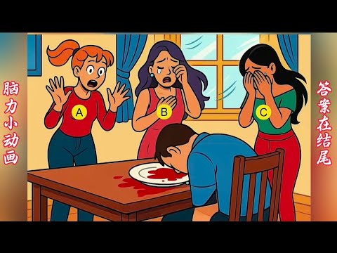 智力小动画:综合测一测你们的眼力，能答对多少道题？这个男人是被谁杀害的呢？