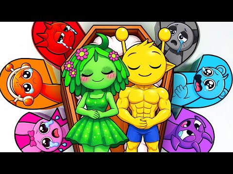 💖Paper DIY💖HELP Simon x Vineria COUPLE Love SPRUNKI Coffin Box BLIND BOX Unboxing | How To Make ASMR