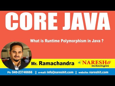 Core Java Tutorial |  What is runtime polymorphism in Java ? | Mr.Ramchandra