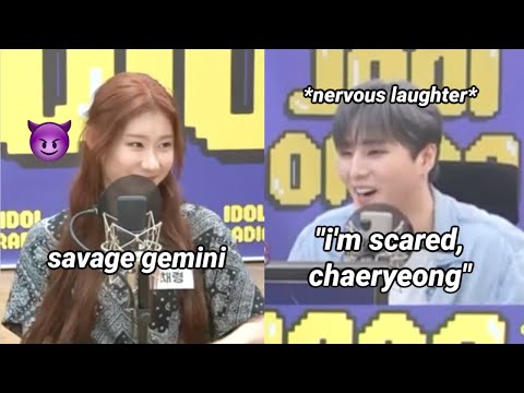 Chaeryeong making people tremble with fear