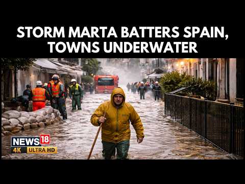 Storm Marta Floods Spain: 11,000 Evacuated As Streets Submerged Across Andalusia | 4K