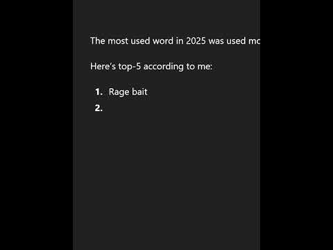 What is the best word for 2025? #ai #chatgpt