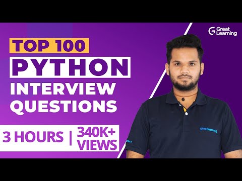 Top 100 Python Interview Questions | Python Programming | Crack Python Interview | Great Learning
