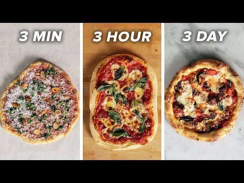 3-Minute Vs. 3-Hour Vs. 3-Day Pizza • Tasty