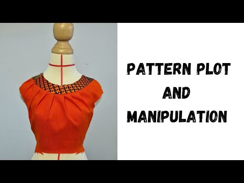 Pattern Plot and Manipulation | How to add fullness to the basic bodice | Pattern Making