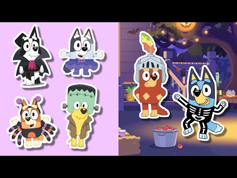 Bluey Halloween Sticker Scene DIY Fun!