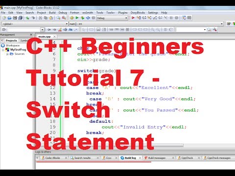 C++ Tutorial for Beginners 7 - Switch Statement