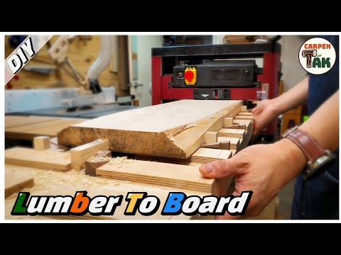 ⚡Amazing!! Lumber to board without a jointer / Making the best flattening planer sled /Woodworking