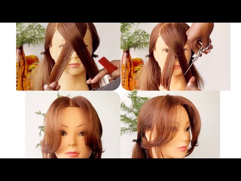 How to cut a perfect👌Curtain bangs/como cortar El flequillo/ technique révolutionnaire