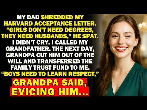 My Dad Shredded My Harvard Letter Girls Don't Need Degrees. Grandpa's Revenge Left Him Homeless.