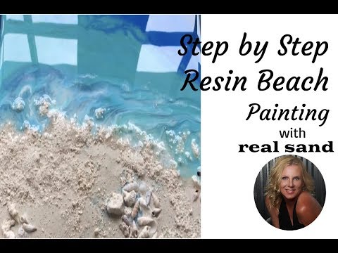 (5) STEP BY STEP RESIN BEACH PAINTING TUTORIAL