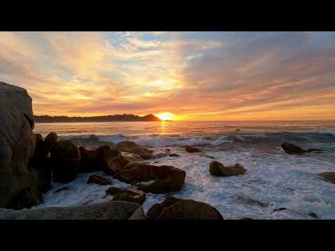 Colorful Sky w Peaceful & Calming Ocean Waves #2- Sunset to Night,Point Lobos State Park ,Carmel, CA